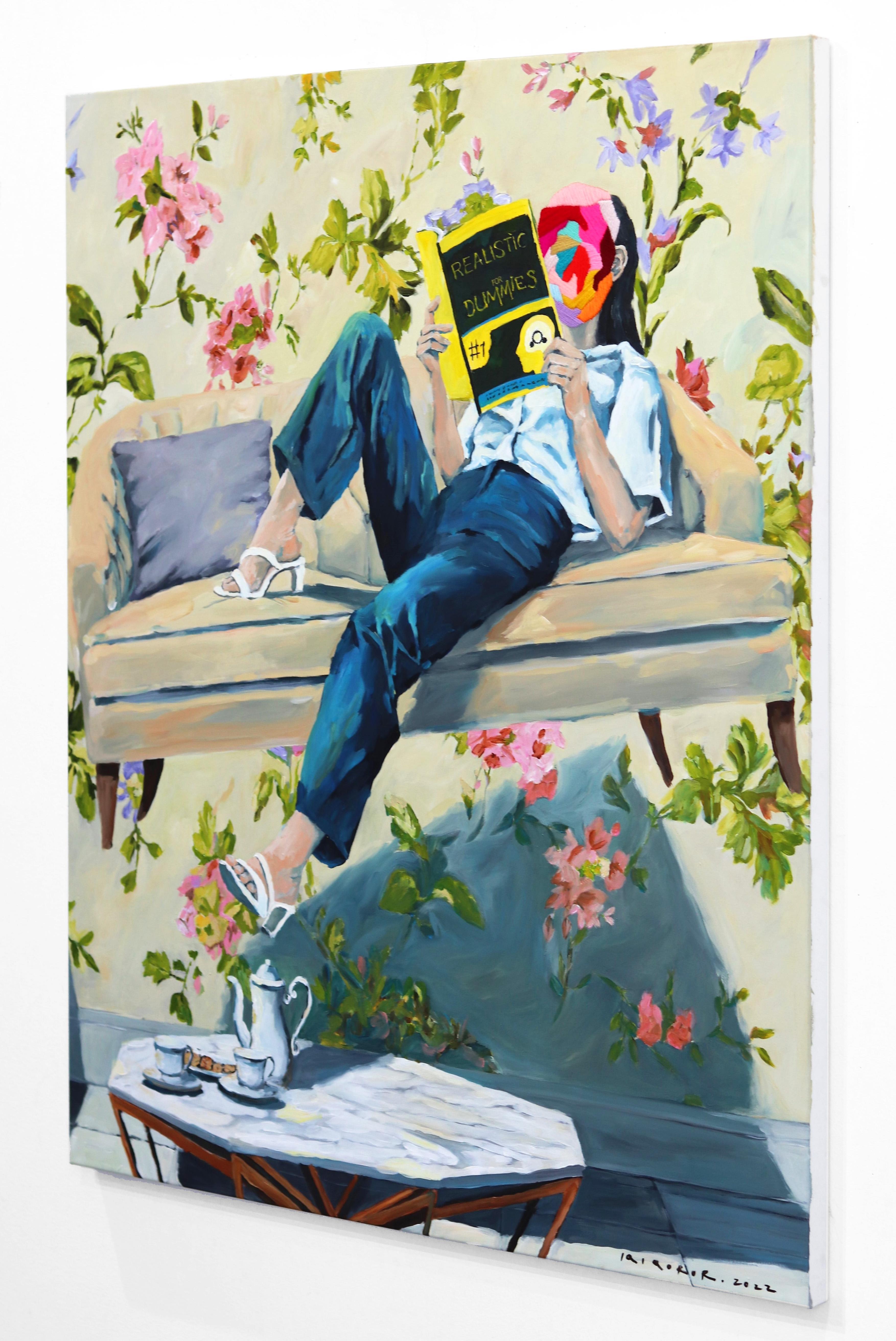 Estudio de la tarde - Original Surrealismo Técnica mixta sobre lienzo por Iqi Qoror en venta 3