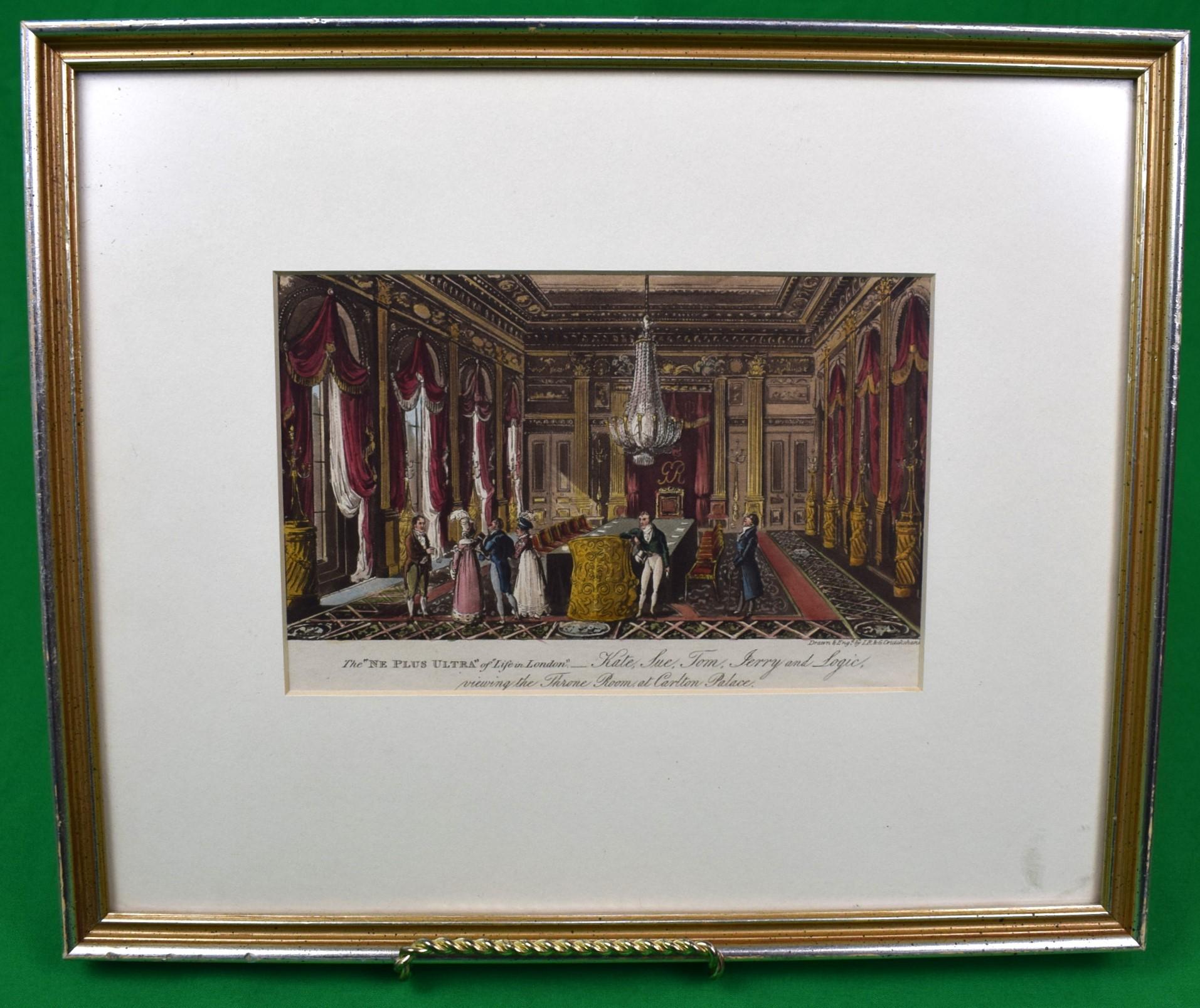 The "Ne Plus Ultra" Of Life In London Viewing The Throne Room At Carlton Palace - Print by I.R. & G. Cruickshank