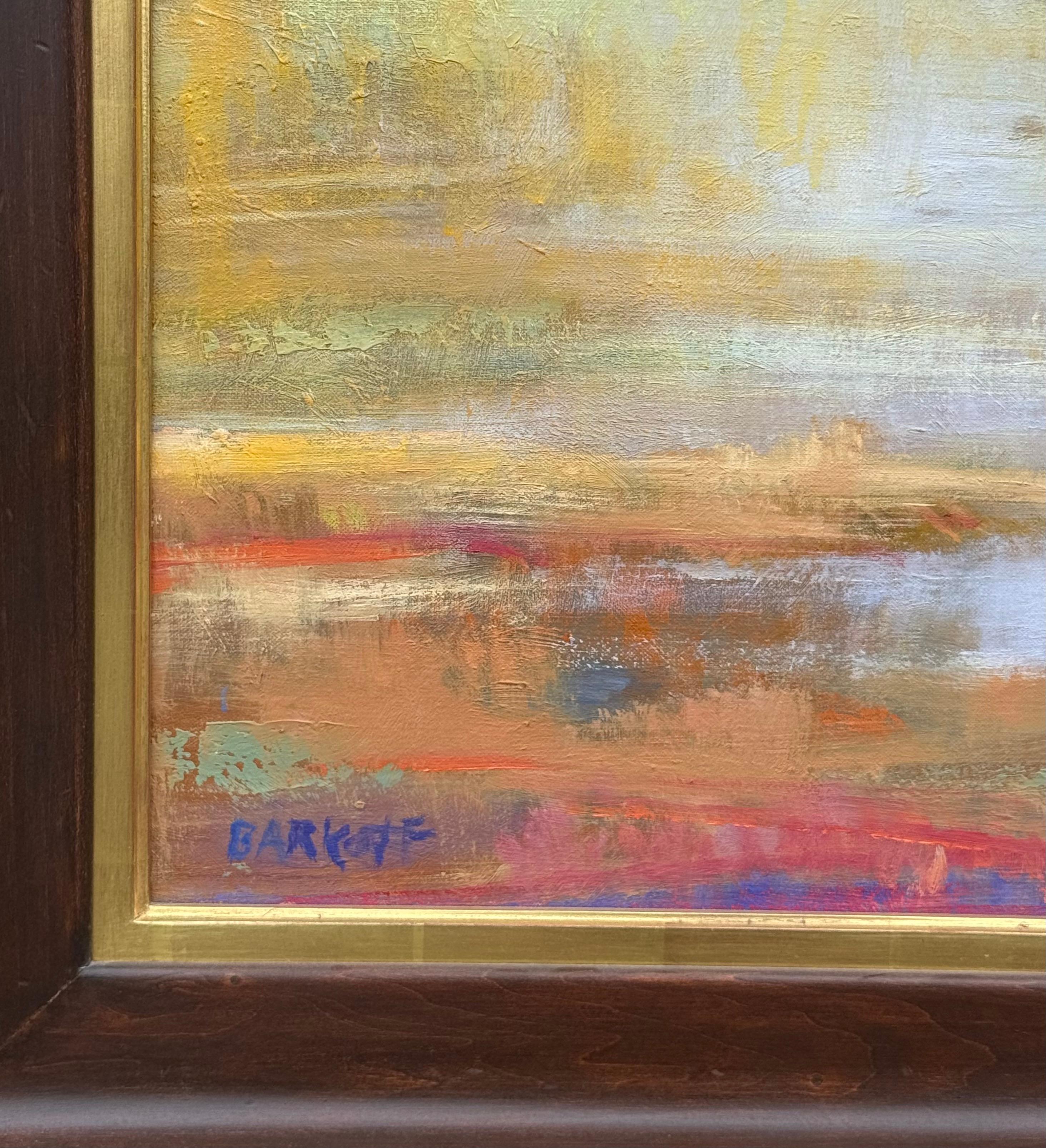 After the Rain - Gray Landscape Painting by Ira Barkoff