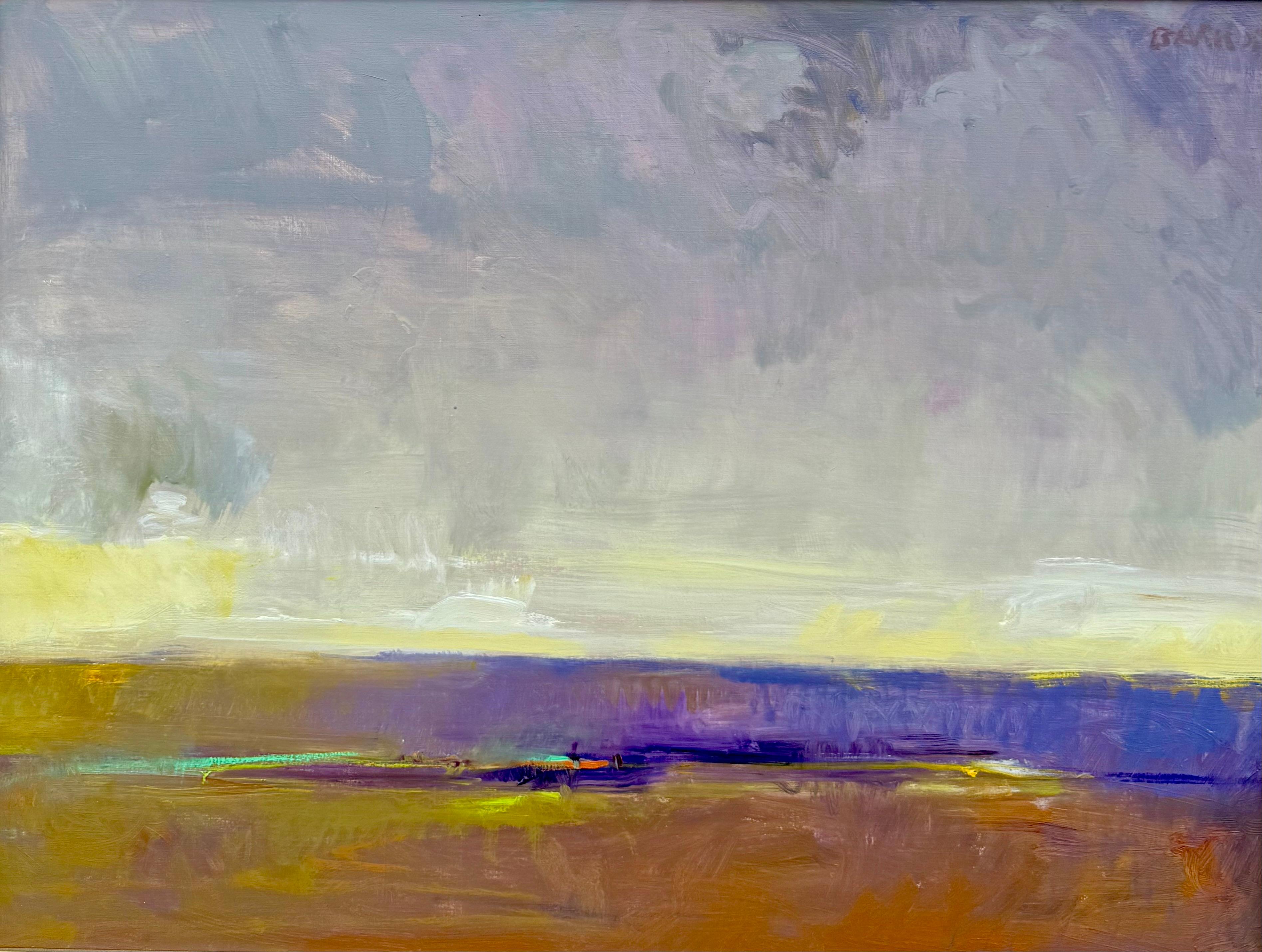 Oil on canvas signed in the upper right. Measurements listed include the frame at 38.5
