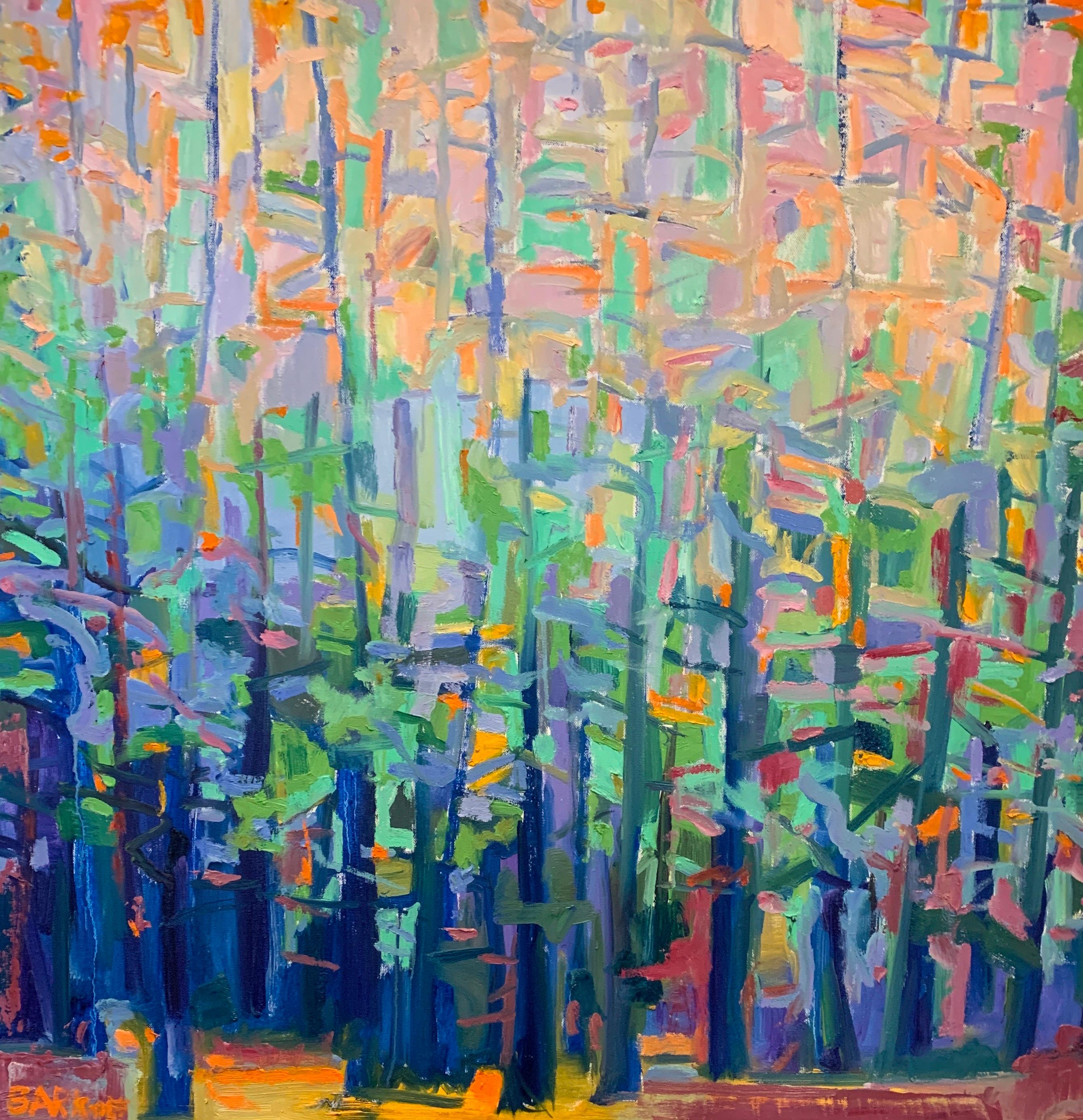Landscape Painting di Ira Barkoff - Foglie cadenti