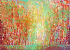 "Forest Series - Becoming Light" Romantic, American Monet, Landscape, Abstract 