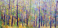 "Sun Shadows" - Diptych - Romantic, American Monet, Landscape, Abstract 
