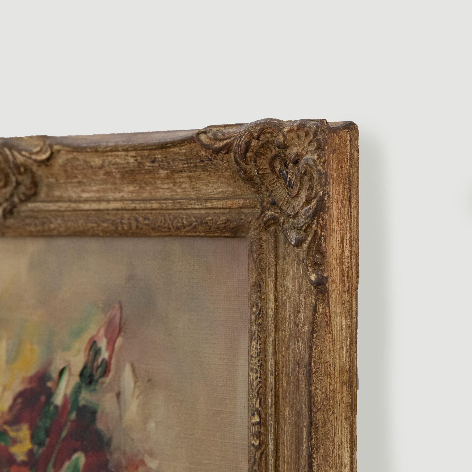 Ira Englefield (geb. 1912) - Gerahmtes Öl des 20. Jahrhunderts, Rosenstillleben im Angebot 4