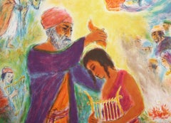 Blessings, Modern Lithograph by Ira Moskowitz