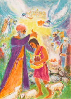 Blessings, Modern Lithograph by Ira Moskowitz