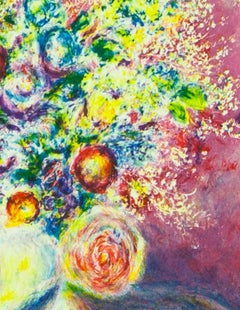 Flowers by Ira Moskowitz original limited edition lithograph