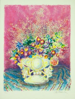 Flowers by Ira Moskowitz original limited edition lithograph