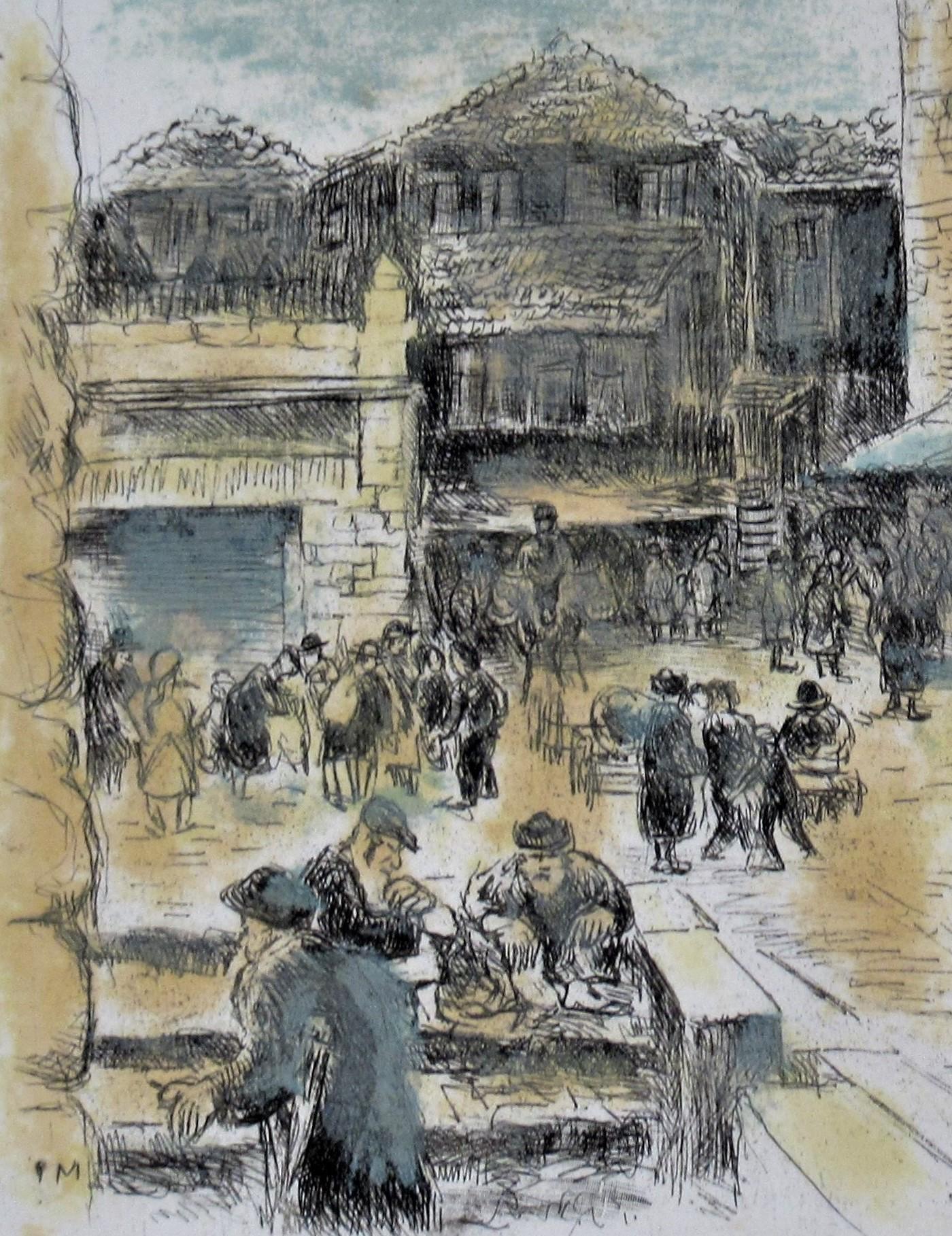 Jerusalem - American Impressionist Print by Ira Moskowitz