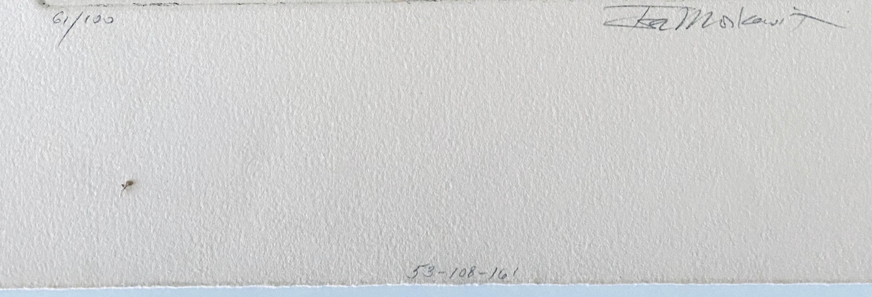 Grabado de escena interior judaica coloreado a mano en venta 1