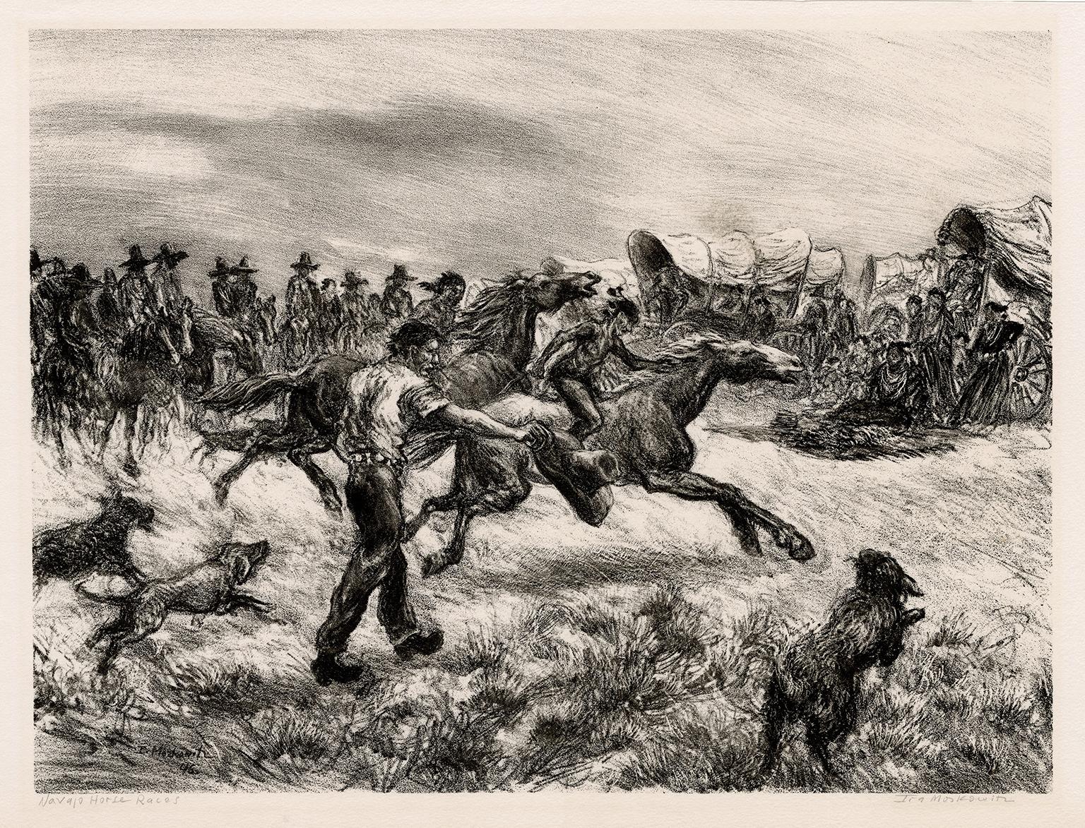 'Navajo Horse Race' — 1940s Southwest Regionalism