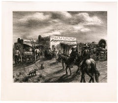 'Navajo Trading Post' — Southwest Regionalism, Native American Subject