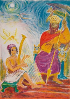 Neptune, lithographie moderne d'Ira Moskowitz