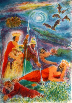Salmo de los Salmos, litografía de arte popular de Ira Moskowitz