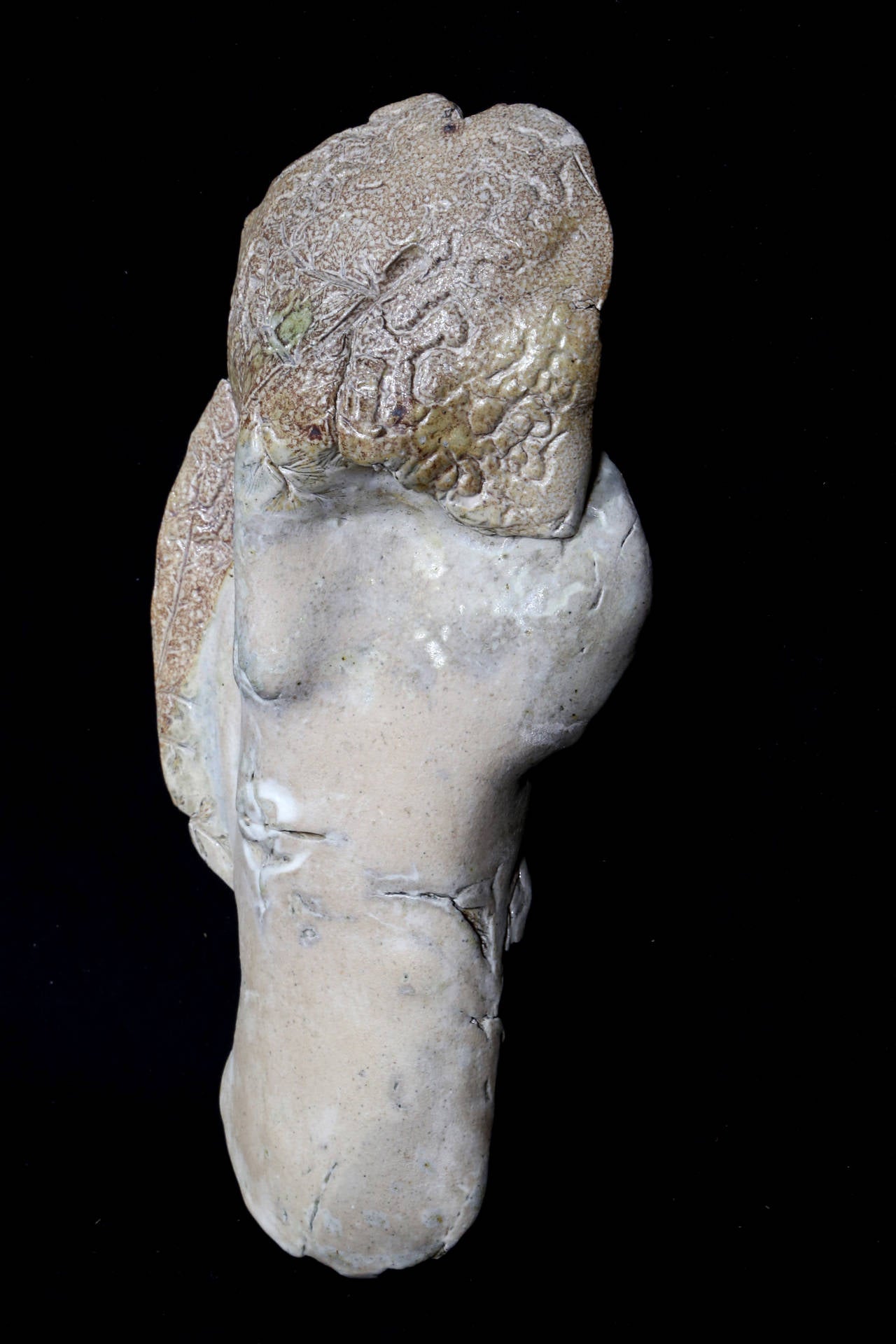 Tonmaske, einzigartige surrealistische Keramikskulptur von Ira Ono im Angebot 2