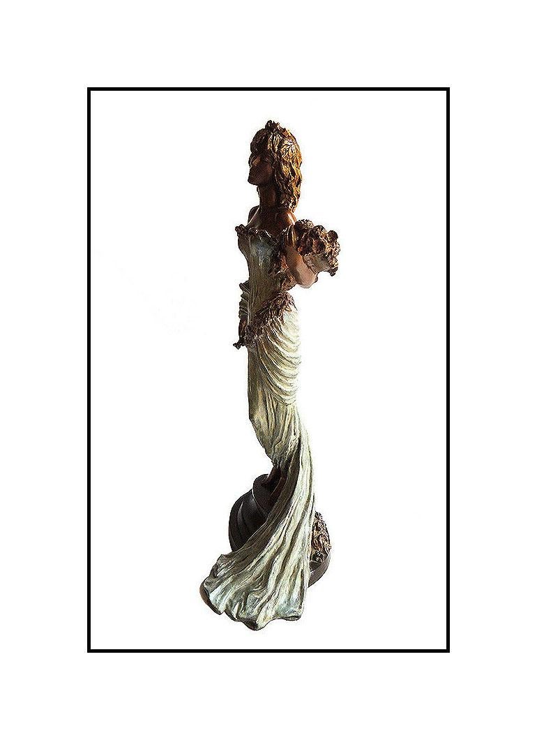 Ira Reines Original Bronze Sculpture Female Figurative Signed Deco Artwork SBO For Sale 2
