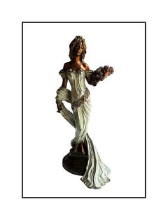 Vintage Ira Reines Original Bronze Sculpture Female Figurative Signed Deco Artwork SBO