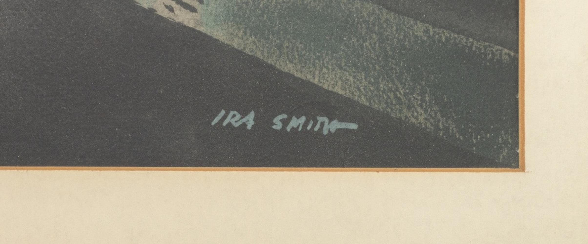 Smith & Smith Scena di porto Acquerello su carta - Landscape Painting Nero di Ira Smith
