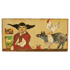 Vintage Ira Yeager 18th Century French Gentlemen with Farm Animals