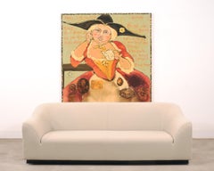 Ira Yeager 20th Century Painting of French Anthropomorphic Woman