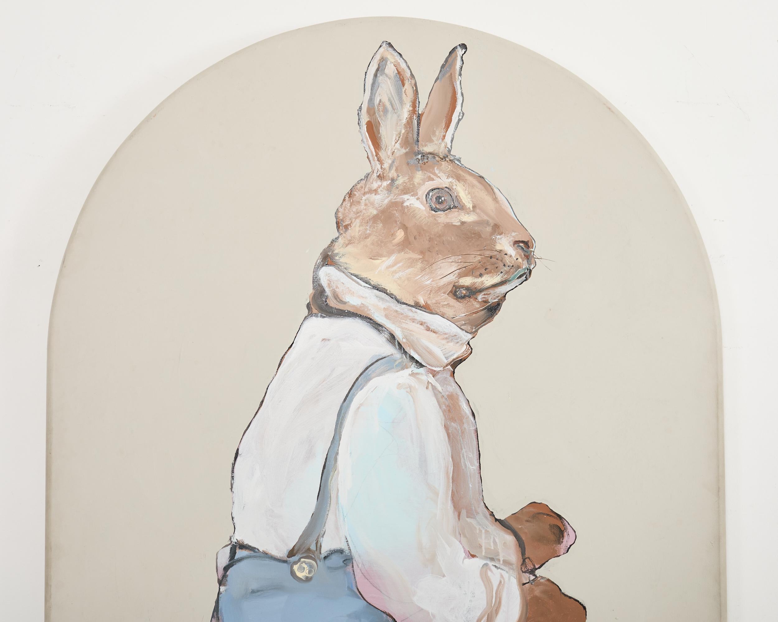Américain Ira Yeager Bunny Yeager en salopette Toile à l'huile 6.5 Ft. en vente