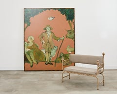 Ira Yeager Country French Farmer with Animals 8 Ft.