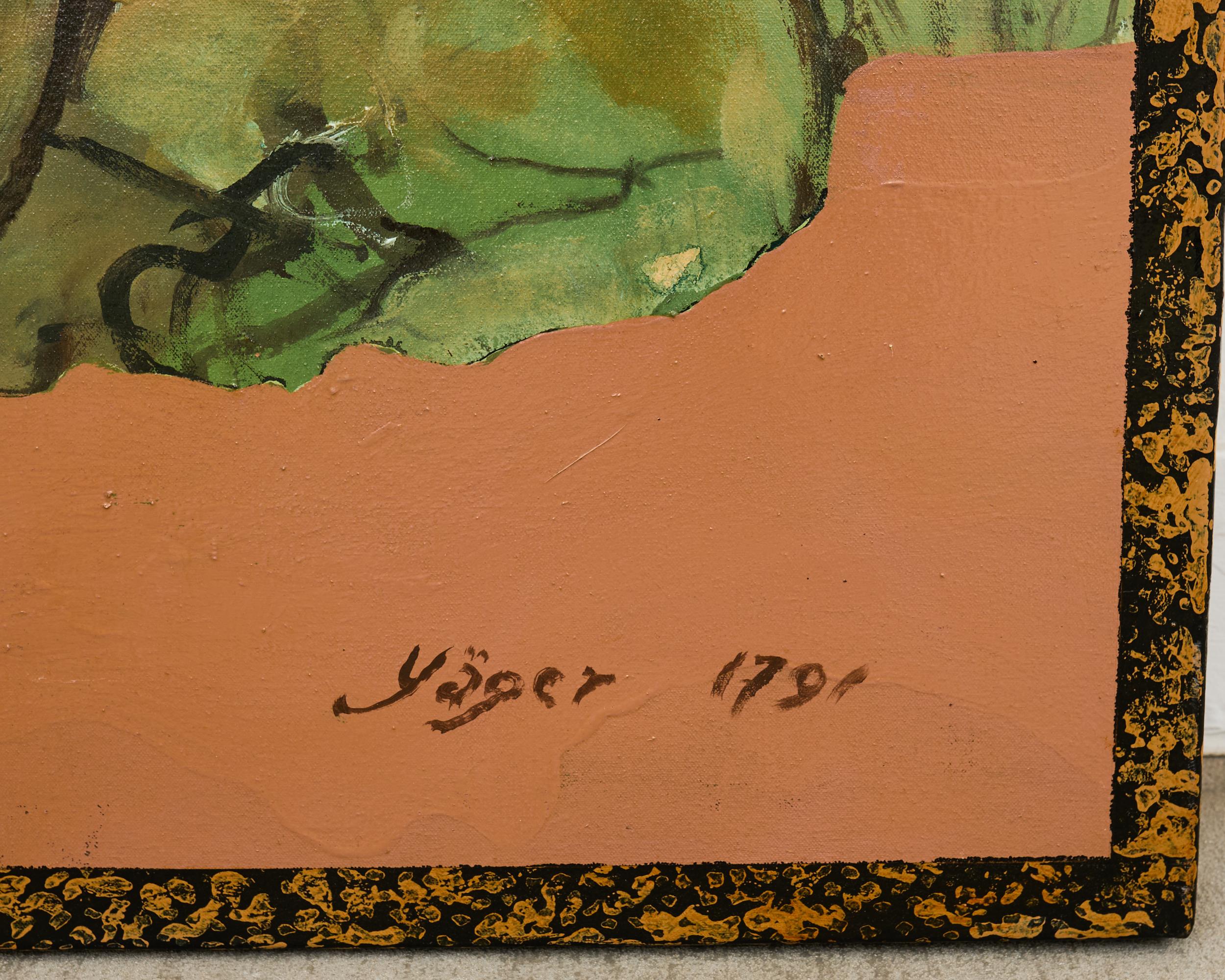 Ira Yeager Land Französisch Landwirt mit Tieren 8 Ft. im Zustand „Gut“ im Angebot in Rio Vista, CA