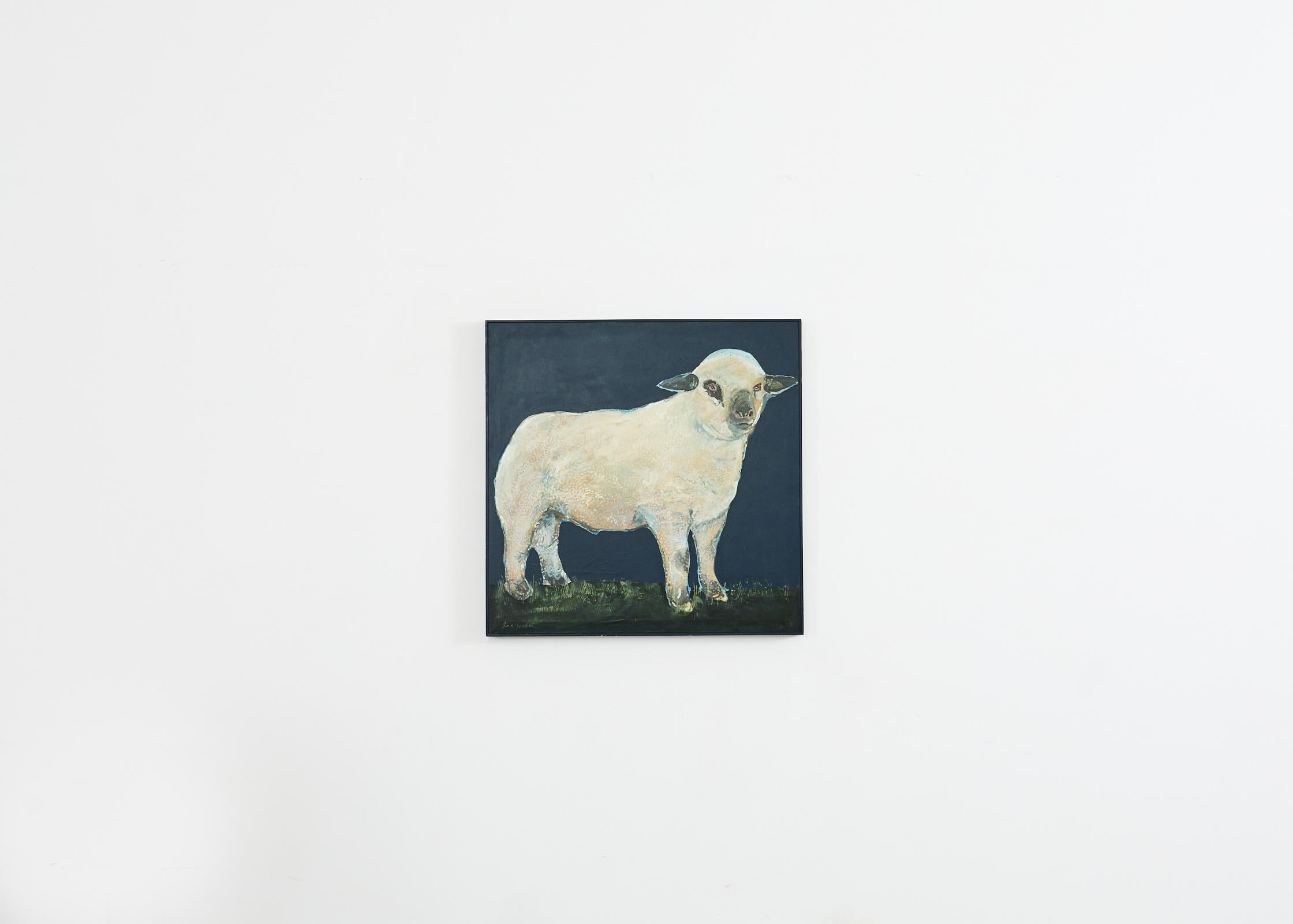 Ira Yeager Lamb Oil Canvas 20th Century For Sale 4
