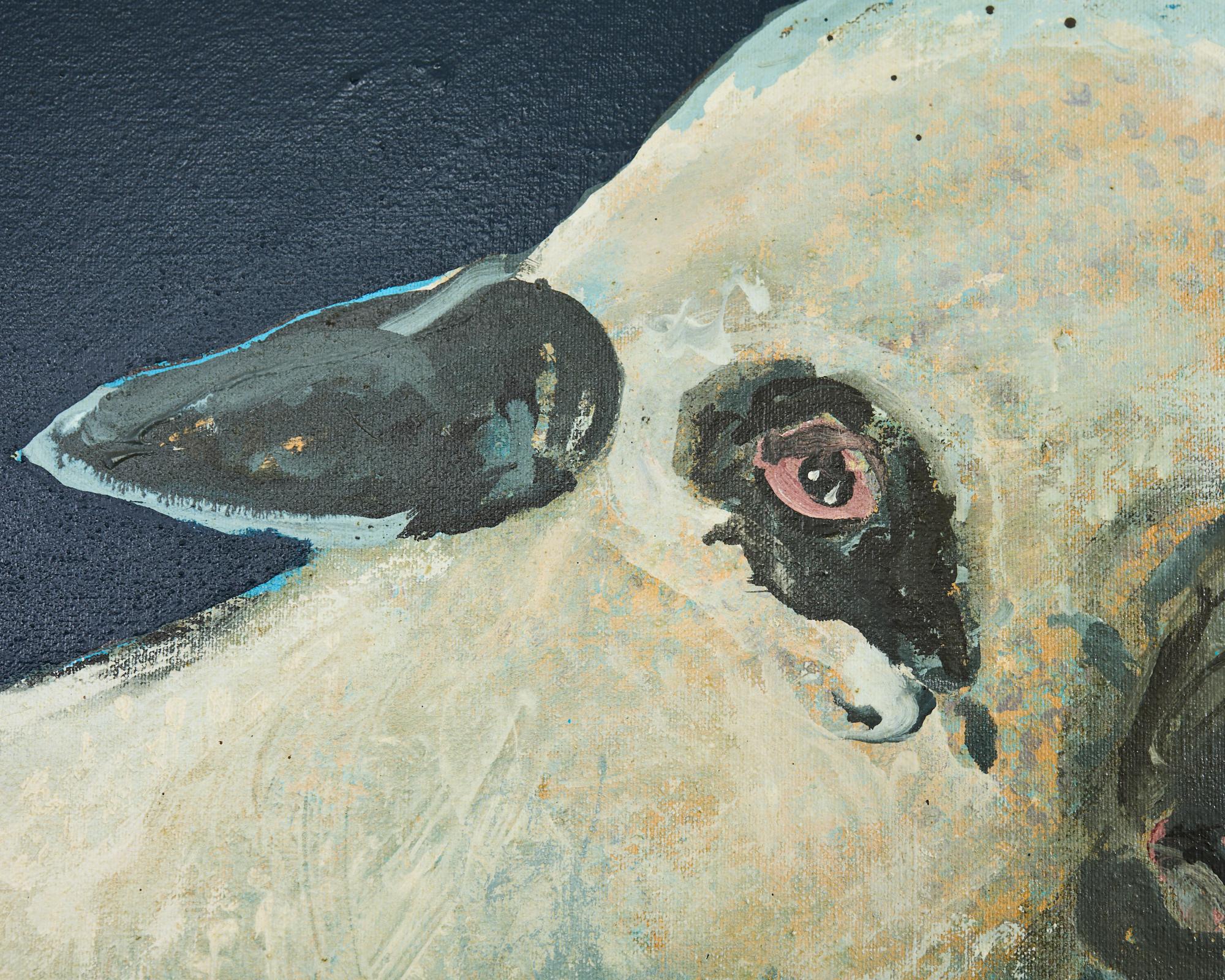 Ira Yeager Lamb Oil Canvas 20th Century For Sale 5
