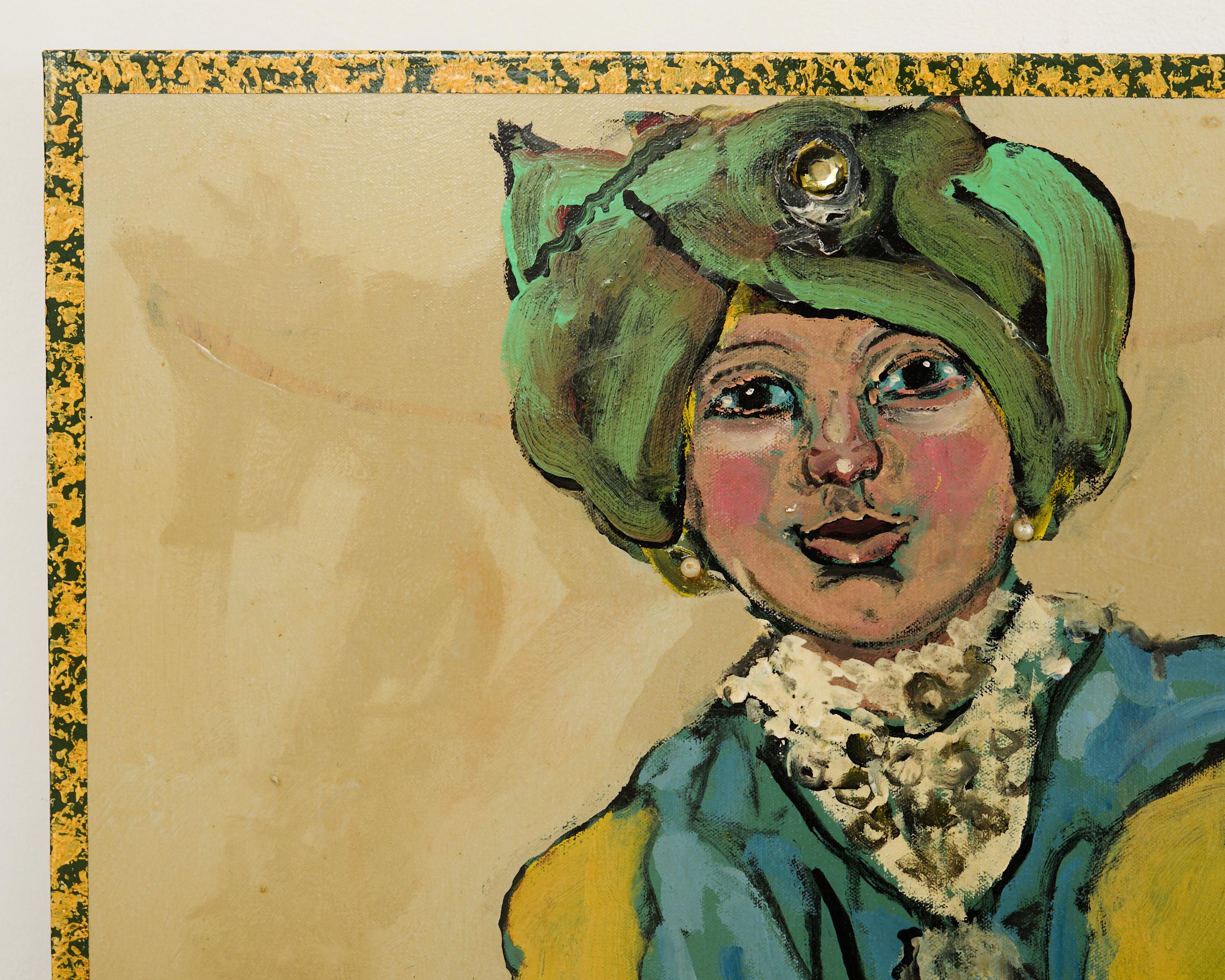 Dipinto di Ira Yeager raffigurante una ballerina in costume del XIX secolo In condizioni buone in vendita a Rio Vista, CA