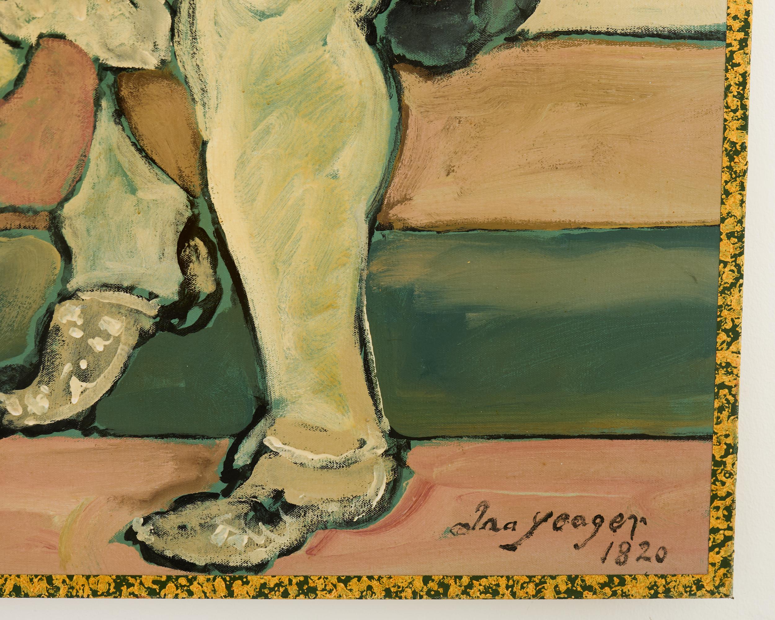 Dipinto di Ira Yeager raffigurante una ballerina in costume del XIX secolo in vendita 1