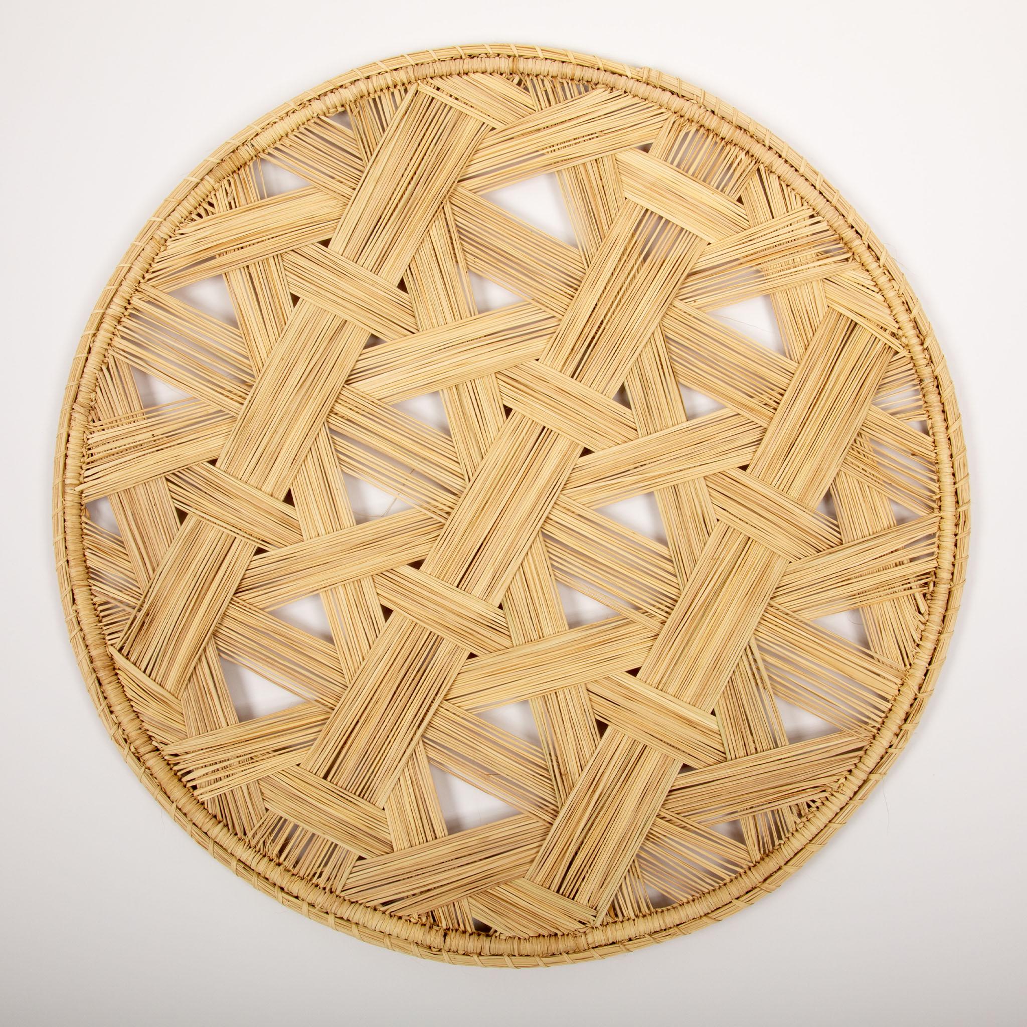 Contemporary Iraca Fibre Lattice Placemat, Set of Six For Sale