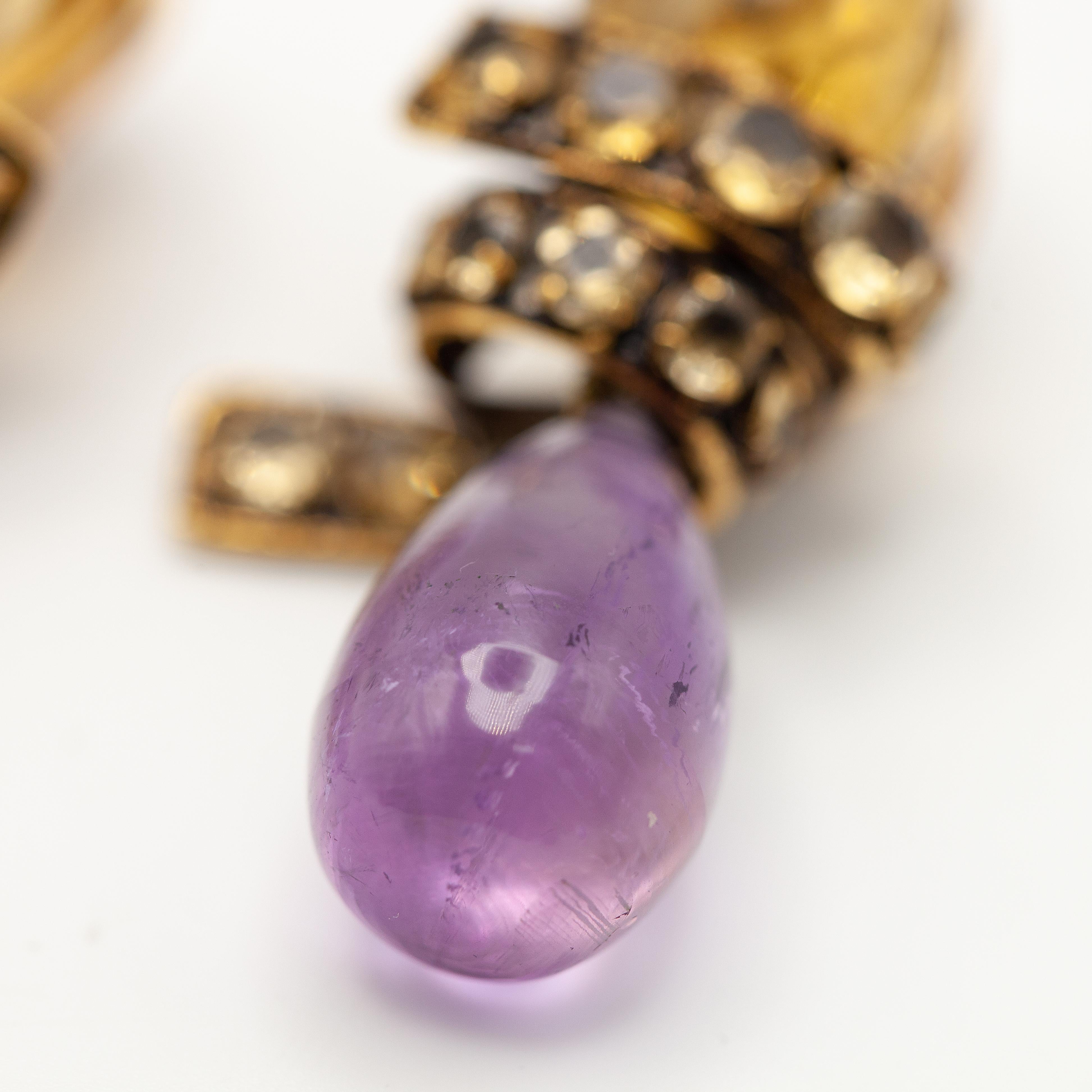 Iradj Moini Citrine and Amethyst Drop Earrings 5