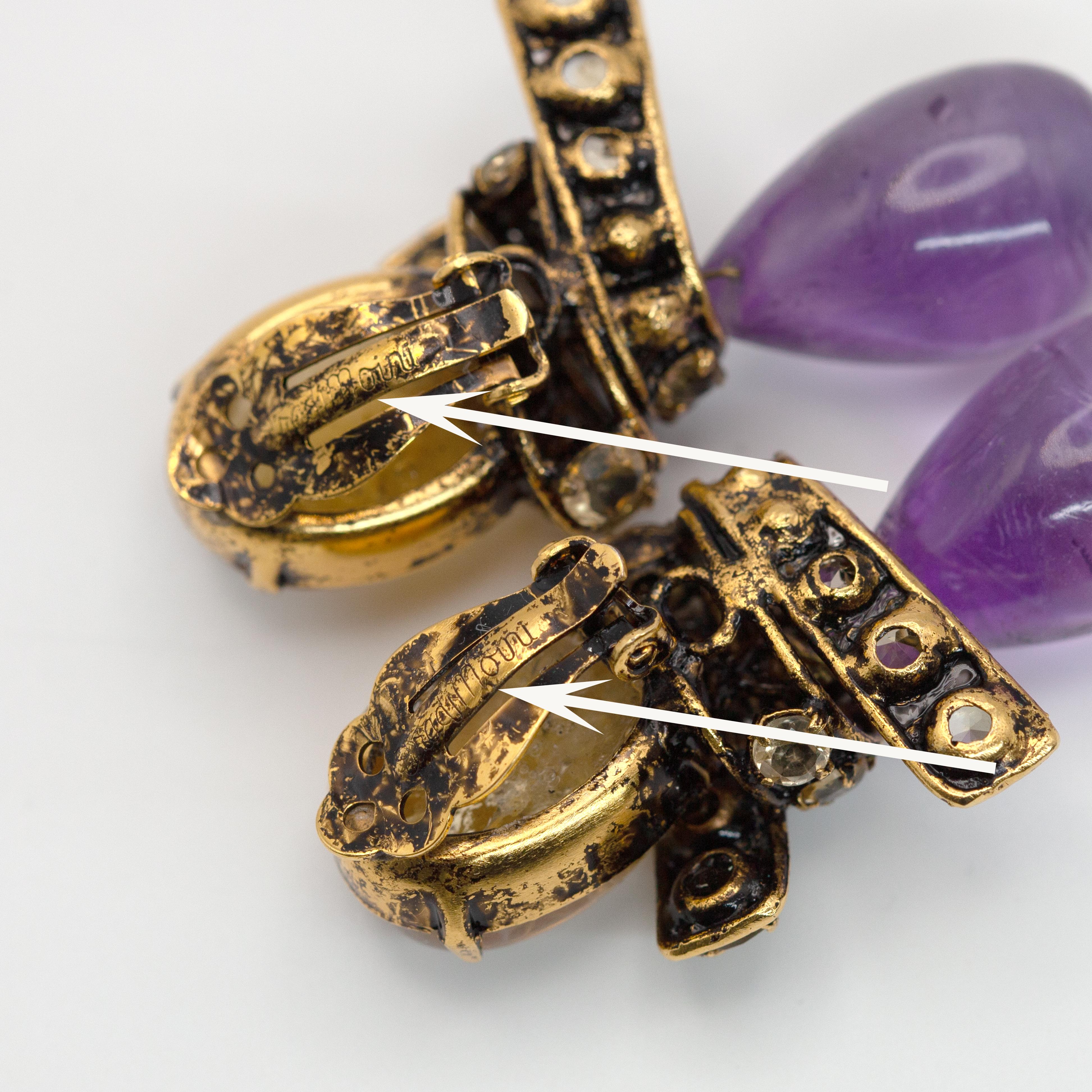Iradj Moini Citrine and Amethyst Drop Earrings 3