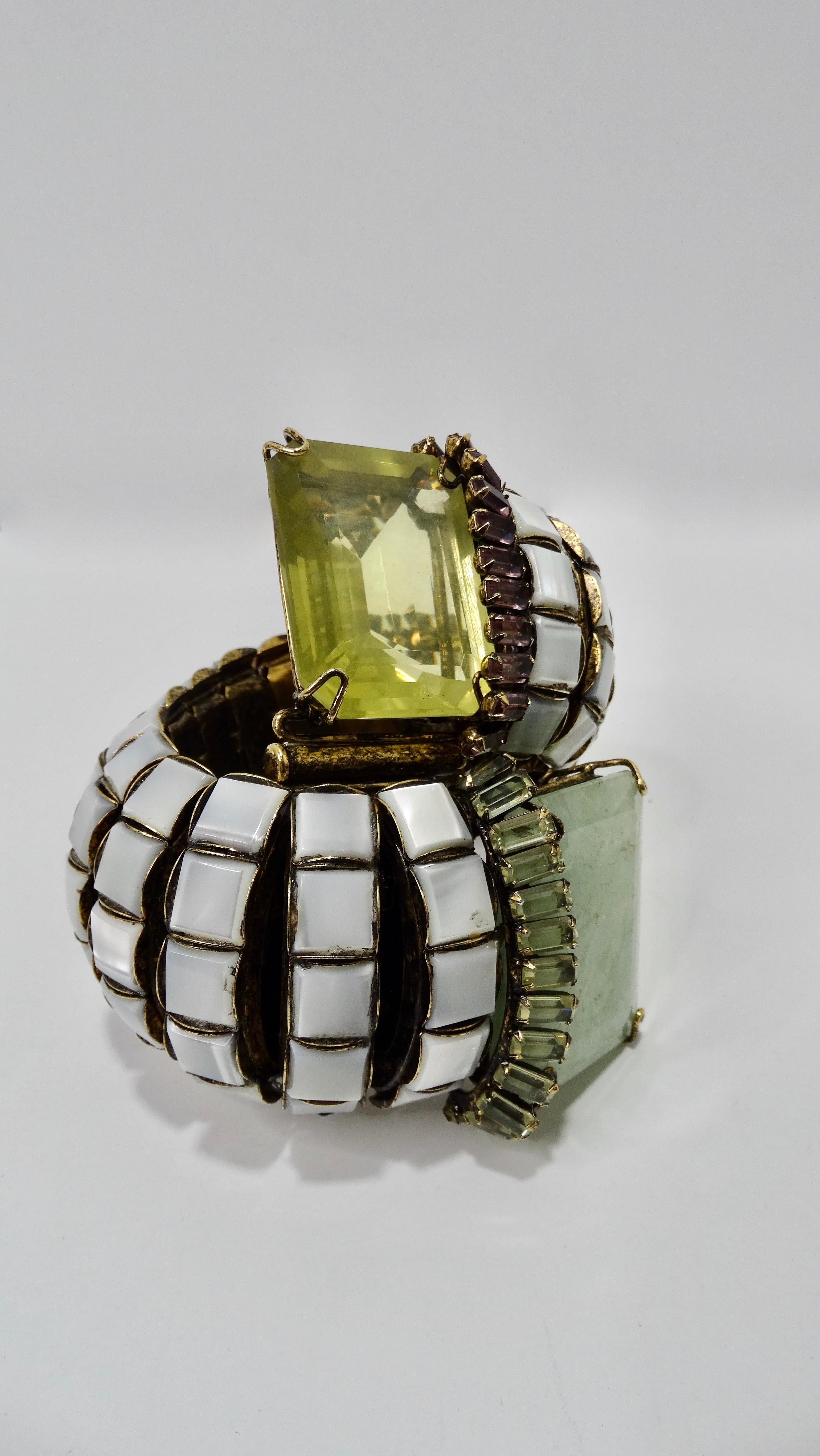 Iradj Moini Mother of Pearl Brass Cuff In Good Condition In Scottsdale, AZ