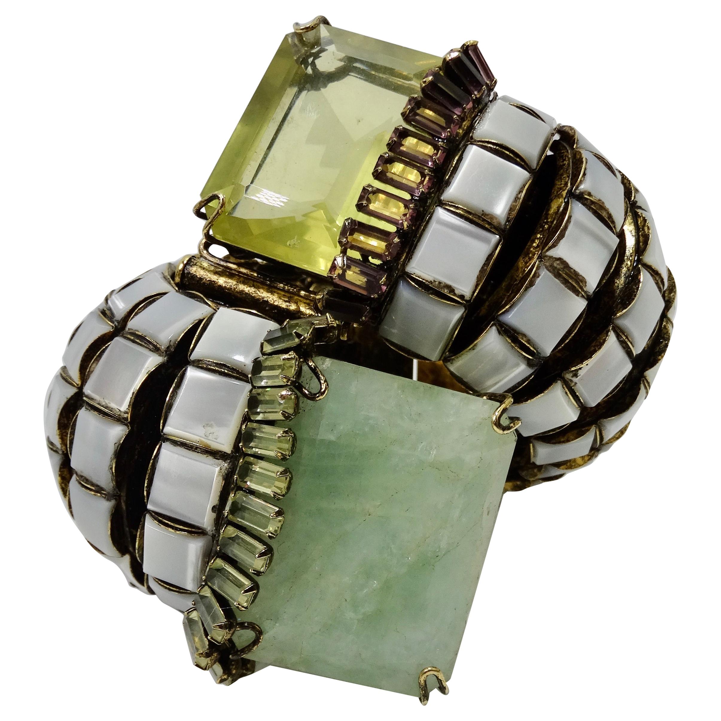 Iradj Moini Mother of Pearl Brass Cuff