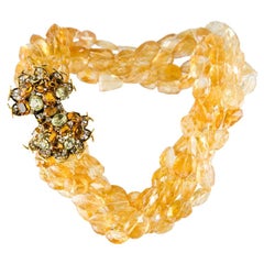 Retro Iradj Moini Multi Strand Citrine Necklace