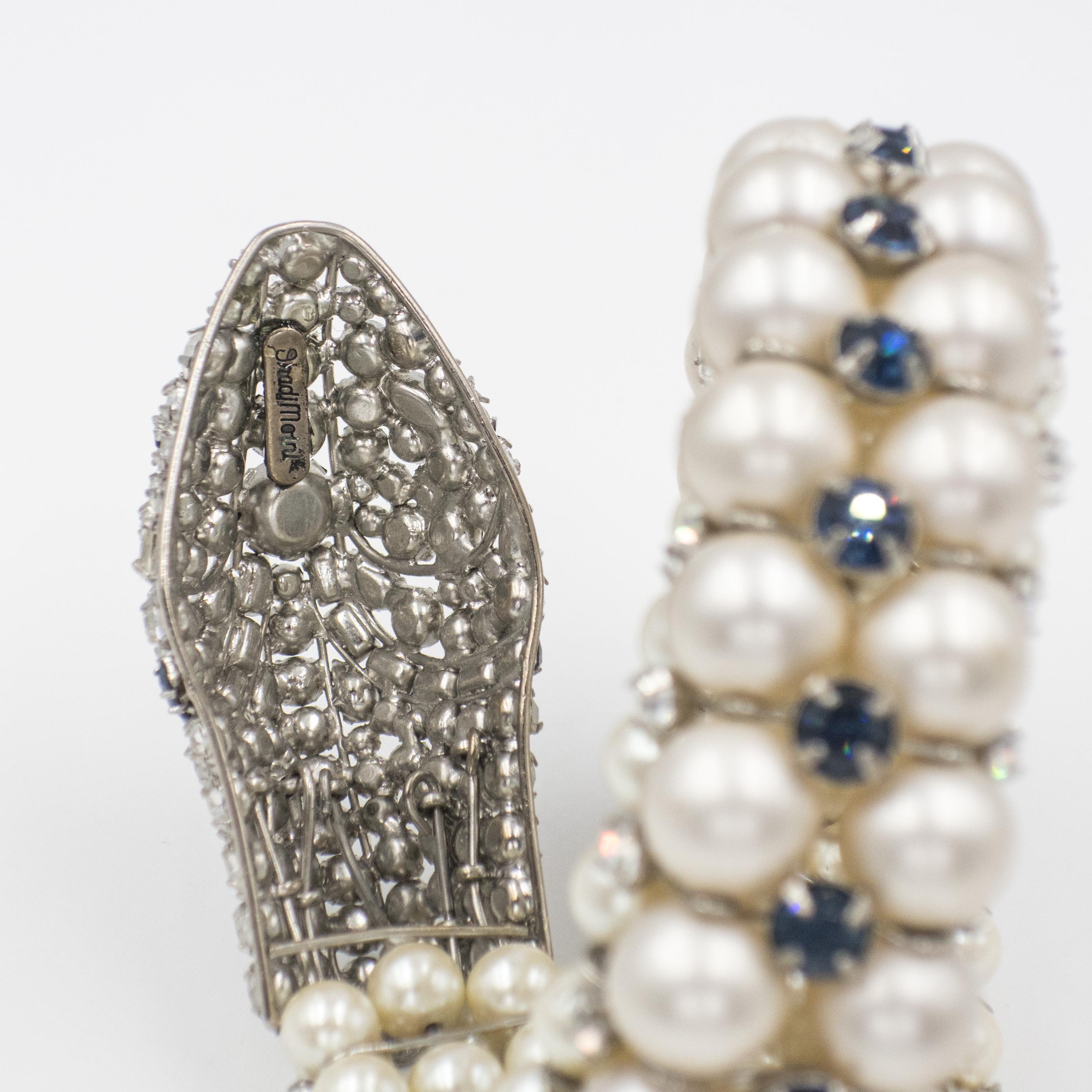 IRADJ MOINI Swarovski-Kristall-Perlen-Perlen-Perlen-Schlangen-Manschetten-Armreif im Angebot 5