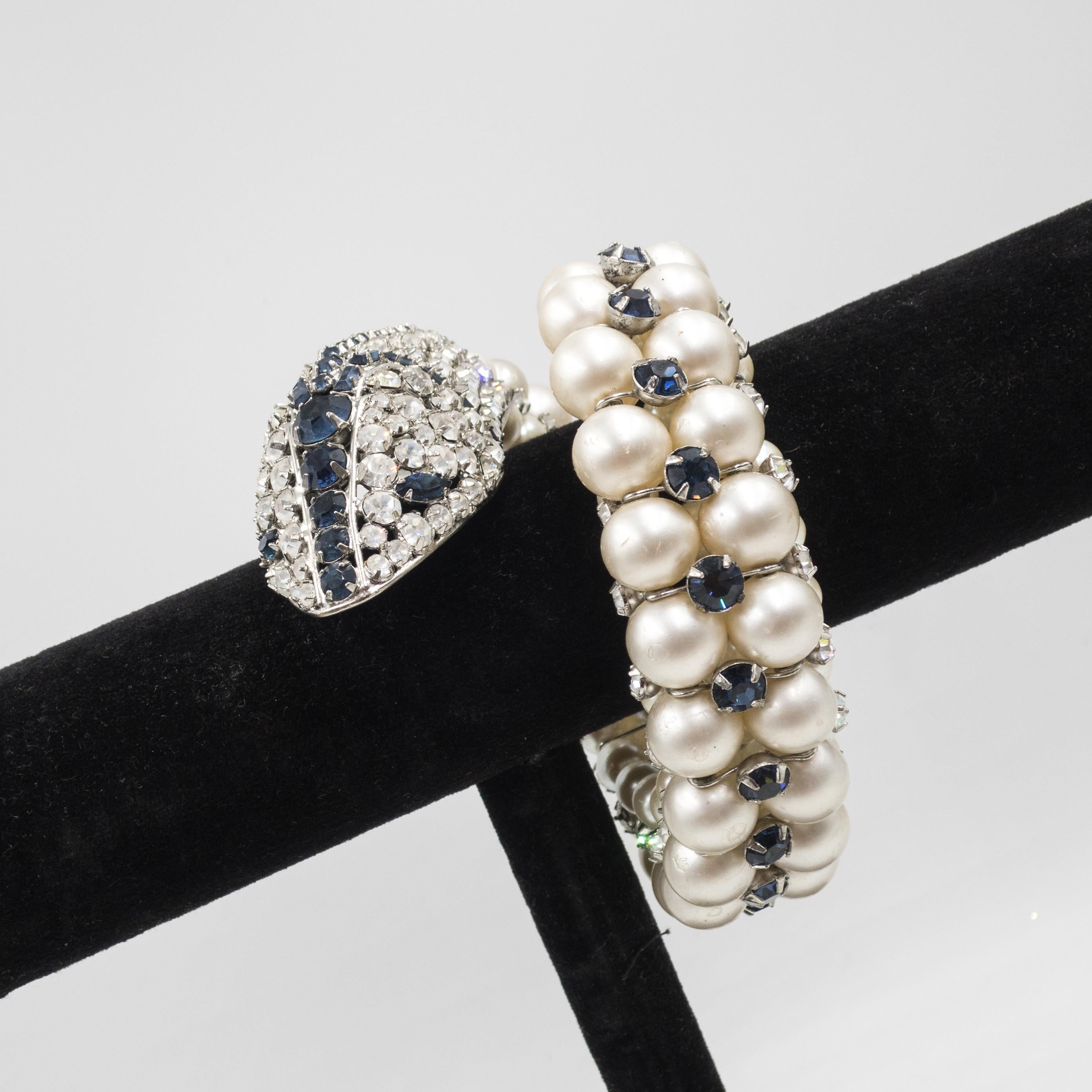 IRADJ MOINI Swarovski-Kristall-Perlen-Perlen-Perlen-Schlangen-Manschetten-Armreif im Angebot 3