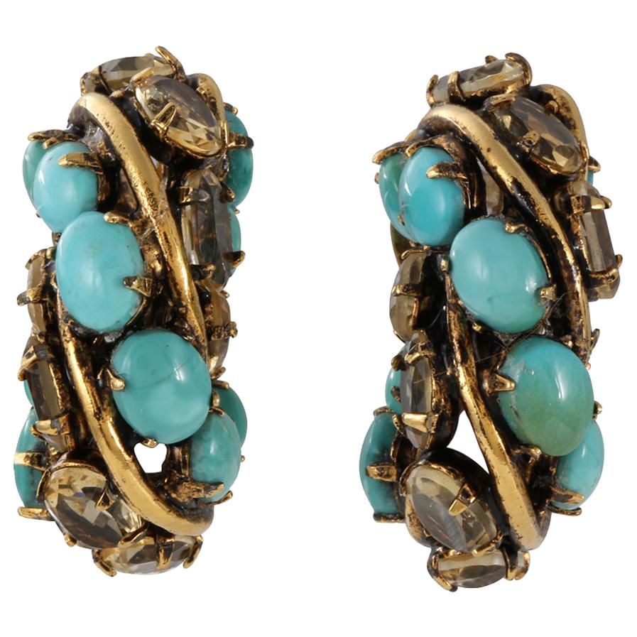 Iradj Moini Turquoise Earrings For Sale