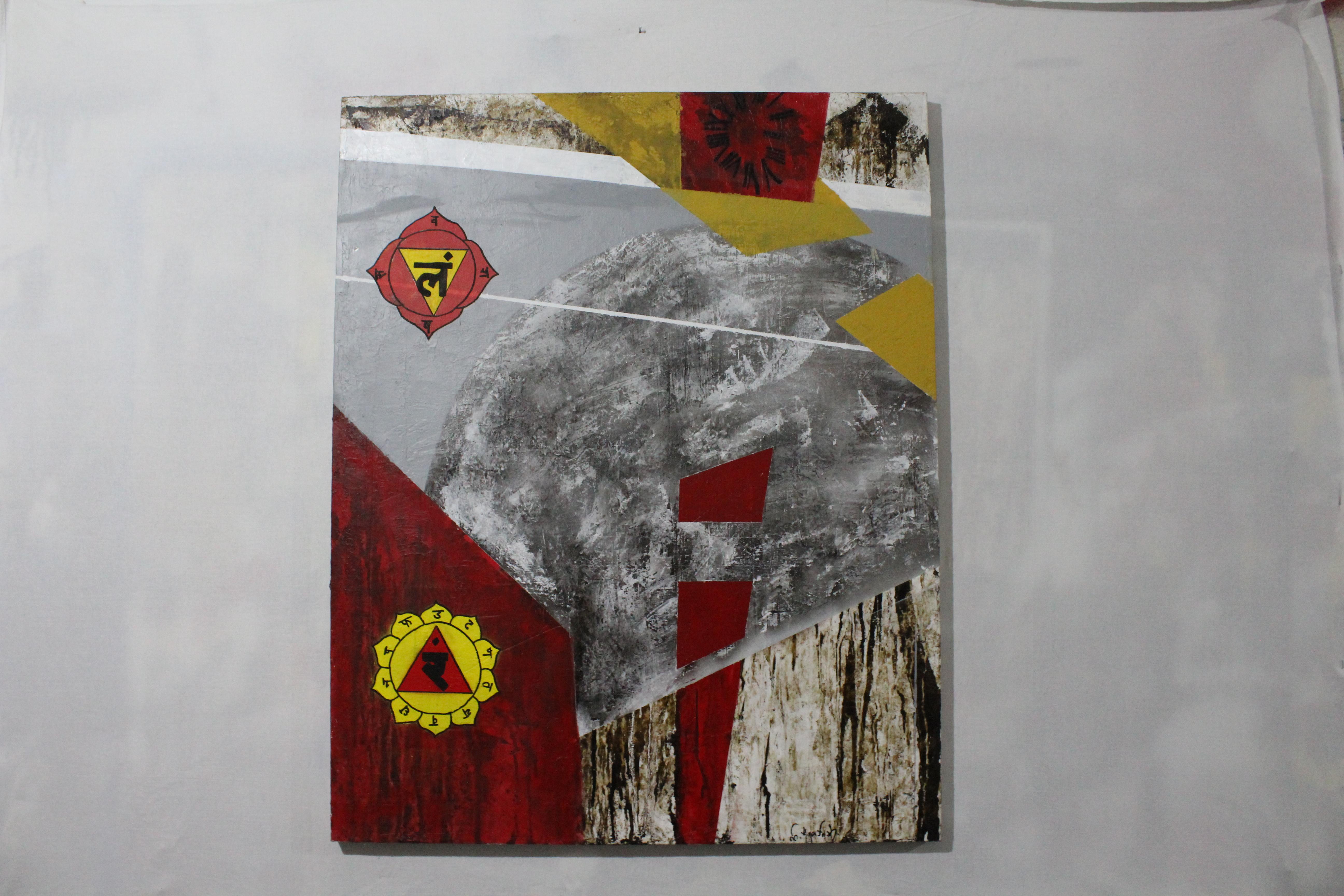 Zeitgenössische georgische Kunst von Irakli Kavtaradze (Akuna) - Chakra 1 im Angebot 4
