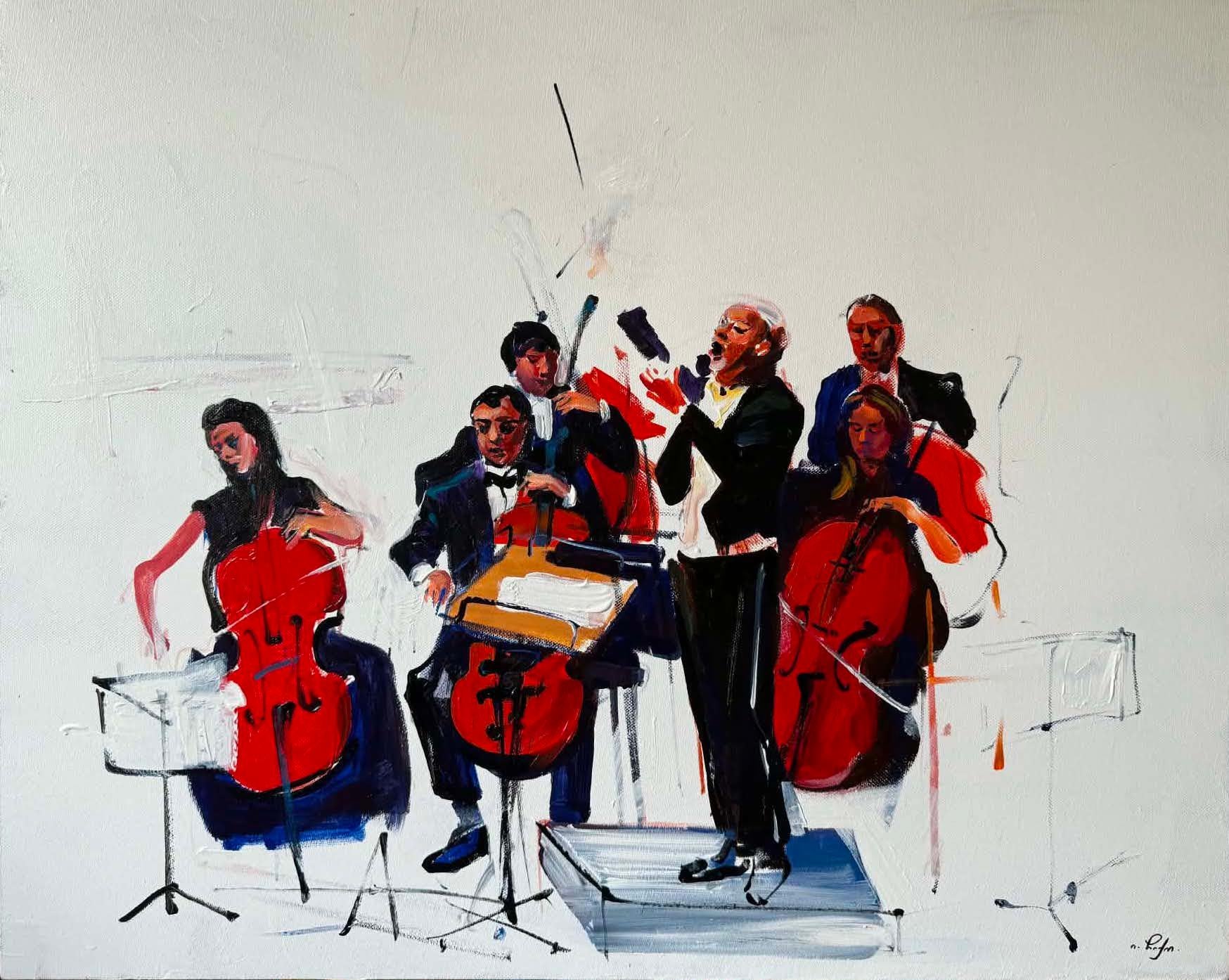 Acrylic &amp; ink on canvas 

Irakli Chikovani is a Georgian artist born in 1985 who lives and works in Tbilisi, Georgia. In 2010, he was graduated from Tbilisi State Academy. He is member in 2010 of Artists Union of Georgia. He exhibited in many