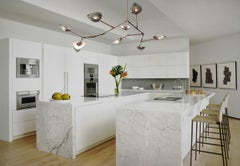 Irami Glass and Brass 8 Lights Chandelier by Aggiolight