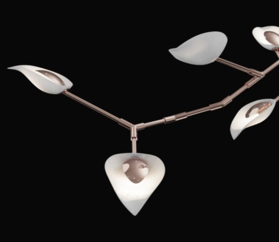 Lampadario a 8 luci in vetro e ottone Irami di Aggiolight In condizioni Nuovo in vendita a Geneve, CH