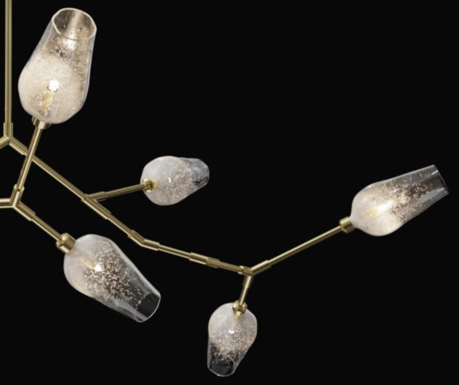 Lustre à 8 lumières en porcelaine et laiton Irami par Aggiolight Neuf - En vente à Geneve, CH
