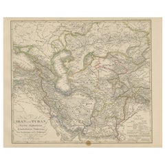 Iran and Turan Map – Persia, Afghanistan, Baluchistan, Turkestan 1858