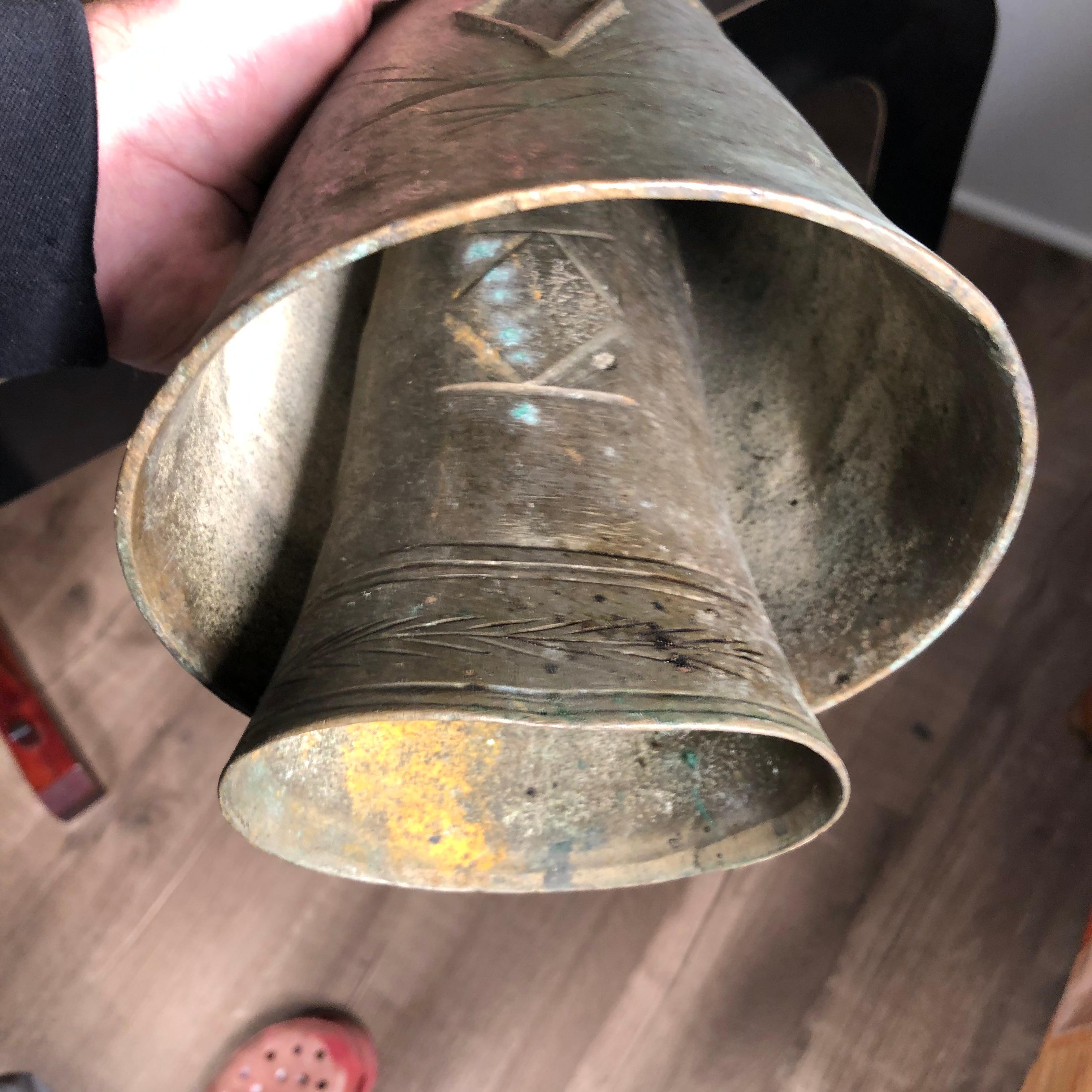 Hand-Crafted Iran Antique Hand Cast Bronze Bell 