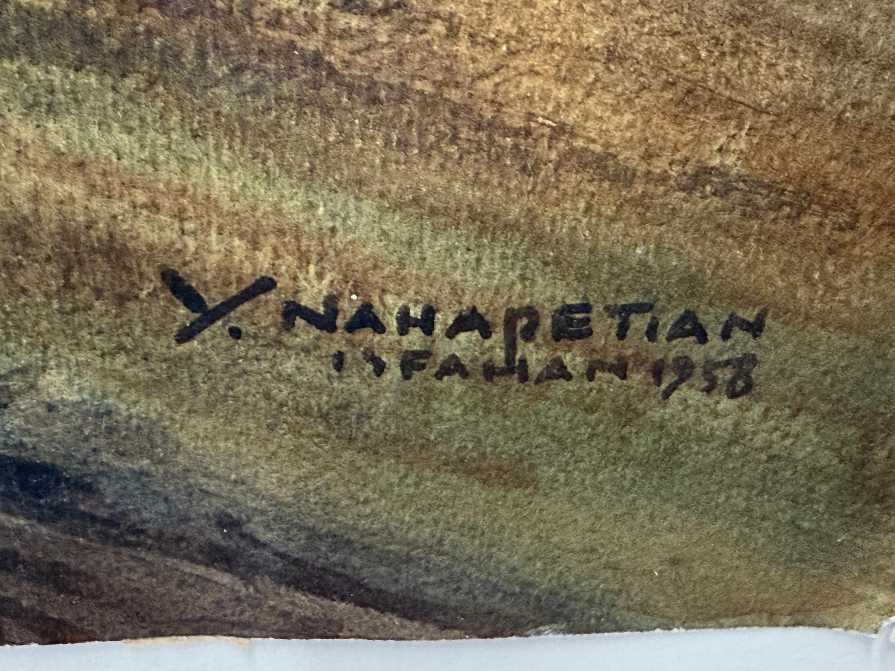 Artista iraniano Yervand Nahapetian 1958 Acquerello in vendita 8