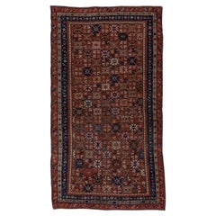 Iranischer Bidjar-Blumen-Allover-Teppich in sattem Blau
