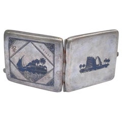 Antique Iraqi Niello Silver Cigarette Box